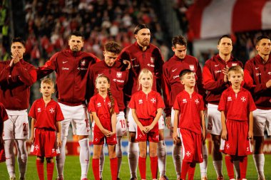 2026 Dünya Kupası eleme maçında Polonya ve Malta milli takımları arasında görülen Polonyalı oyuncular (Maciej Rogowski / Ball Raw Images)