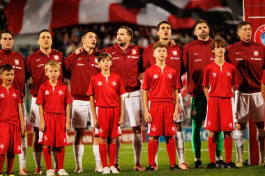 2026 Dünya Kupası eleme maçında Polonya ve Malta milli takımları arasında görülen Polonyalı oyuncular (Maciej Rogowski / Ball Raw Images)