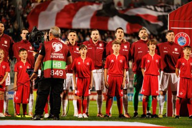 2026 Dünya Kupası eleme maçında Polonya ve Malta milli takımları arasında görülen Polonyalı oyuncular (Maciej Rogowski / Ball Raw Images)