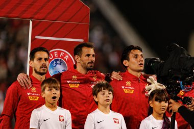 Matthew Guillaumier, Henry Bonello ve Kurt Shaw, 2026 Dünya Kupası eleme maçında Malta ve Polonya milli takımları arasında görüldü (Maciej Rogowski / Ball Raw Images)