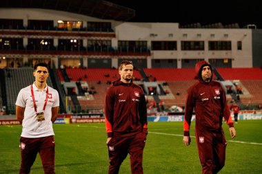 Bartosz Kapustka, Tomasz Kedziora ve Kamil Grosicki, 2026 Dünya Kupası eleme maçında Malta ve Polonya milli takımları arasında görüldü (Maciej Rogowski / Ball Raw Images)