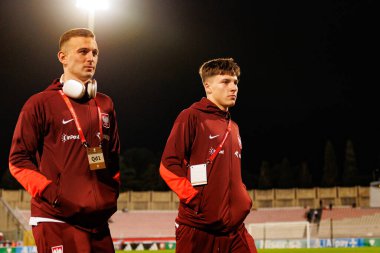  Kacper Kozlowski ve Filip Rozga, 2026 Dünya Kupası eleme maçında Malta ve Polonya milli takımları arasında görüldü (Maciej Rogowski / Ball Raw Images)