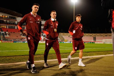 Mateusz Kochalski, Kacper Kozlowski ve Filip Rozga, 2026 Dünya Kupası eleme maçında Malta ve Polonya milli takımları arasında görüldü (Maciej Rogowski / Ball Raw Images)