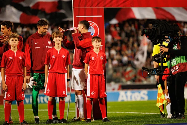 Jakub Kiwior, Bartlomiej Dragowski ve Robert Lewandowski, 2026 Dünya Kupası eleme maçında Malta ve Polonya milli takımları arasında görüldü (Maciej Rogowski / Ball Raw Images)