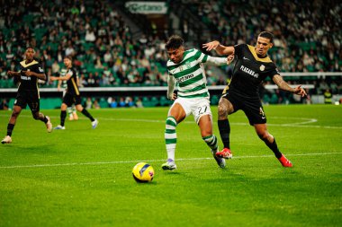 Alisson Santos ve Kaiky Naves, Liga Portekiz maçı sırasında Estadio Jose Alvalade 'de (Maciej Rogowski / Ball Raw Images) Sporting CP ve Alverca FC takımları arasında görüldü.)