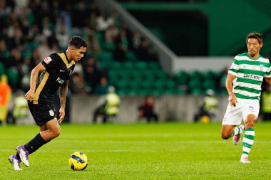 Alexsandro Amorim, Liga Portekiz maçı sırasında Estadio Jose Alvalade 'deki Sporting CP ve Alverca FC takımları arasında görüldü (Maciej Rogowski / Ball Raw Images)