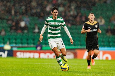 Francisco Trincao, Liga Portekiz maçı sırasında Estadio Jose Alvalade 'deki Sporting CP ve Alverca FC takımları arasında görüldü (Maciej Rogowski / Ball Raw Images)