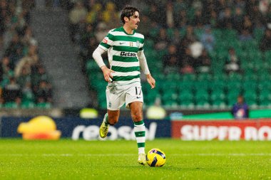 Francisco Trincao, Liga Portekiz maçı sırasında Estadio Jose Alvalade 'deki Sporting CP ve Alverca FC takımları arasında görüldü (Maciej Rogowski / Ball Raw Images)