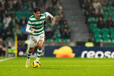 Francisco Trincao, Liga Portekiz maçı sırasında Estadio Jose Alvalade 'deki Sporting CP ve Alverca FC takımları arasında görüldü (Maciej Rogowski / Ball Raw Images)