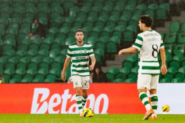 Goncalo Inacio, Liga Portekiz maçı sırasında Estadio Jose Alvalade 'deki Sporting CP ve Alverca FC takımları arasında görüldü (Maciej Rogowski / Ball Raw Images)