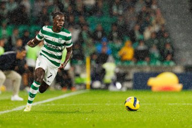 Liga Portekiz maçında Estadio Jose Alvalade 'deki Sporting CP ve Alverca FC takımları arasında Geovany Quenda görüldü (Maciej Rogowski / Ball Raw Images)