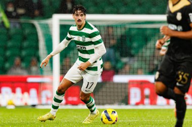 Francisco Trincao, Liga Portekiz maçı sırasında Estadio Jose Alvalade 'deki Sporting CP ve Alverca FC takımları arasında görüldü (Maciej Rogowski / Ball Raw Images)