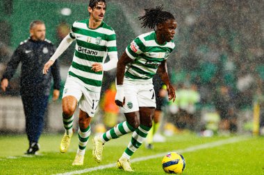 Liga Portekiz maçında Estadio Jose Alvalade 'deki Sporting CP ve Alverca FC takımları arasında Geovany Quenda görüldü (Maciej Rogowski / Ball Raw Images)