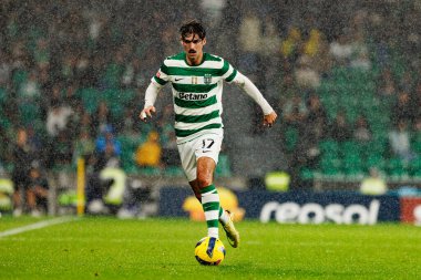 Francisco Trincao, Liga Portekiz maçı sırasında Estadio Jose Alvalade 'deki Sporting CP ve Alverca FC takımları arasında görüldü (Maciej Rogowski / Ball Raw Images)