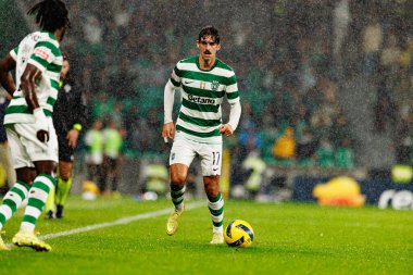 Francisco Trincao, Liga Portekiz maçı sırasında Estadio Jose Alvalade 'deki Sporting CP ve Alverca FC takımları arasında görüldü (Maciej Rogowski / Ball Raw Images)