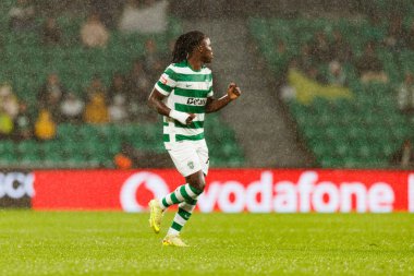 Liga Portekiz maçında Estadio Jose Alvalade 'deki Sporting CP ve Alverca FC takımları arasında Geovany Quenda görüldü (Maciej Rogowski / Ball Raw Images)