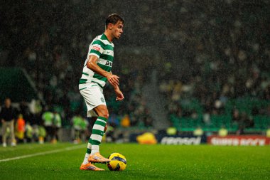 Liga Portekiz maçı sırasında Estadio Jose Alvalade 'deki Sporting CP ve Alverca FC takımları arasında Giorgos Vagiannidis görüldü (Maciej Rogowski / Ball Raw Images)