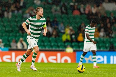 Liga Portekiz maçında Estadio Jose Alvalade 'deki Sporting CP ve Alverca FC takımları arasında Morten Hjulmand görüldü (Maciej Rogowski / Ball Raw Images)