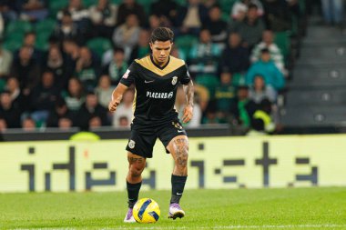 Alexsandro Amorim, Liga Portekiz maçı sırasında Estadio Jose Alvalade 'deki Sporting CP ve Alverca FC takımları arasında görüldü (Maciej Rogowski / Ball Raw Images)