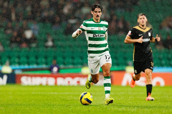 Francisco Trincao, Liga Portekiz maçı sırasında Estadio Jose Alvalade 'deki Sporting CP ve Alverca FC takımları arasında görüldü (Maciej Rogowski / Ball Raw Images)