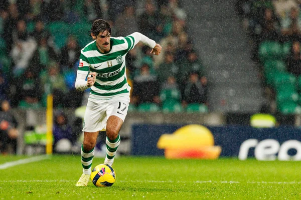 Francisco Trincao, Liga Portekiz maçı sırasında Estadio Jose Alvalade 'deki Sporting CP ve Alverca FC takımları arasında görüldü (Maciej Rogowski / Ball Raw Images)