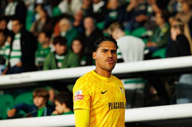 Matheus Mendes, Liga Portekiz maçı sırasında Estadio Jose Alvalade 'deki Sporting CP ve Alverca FC takımları arasında görüldü (Maciej Rogowski / Ball Raw Images)