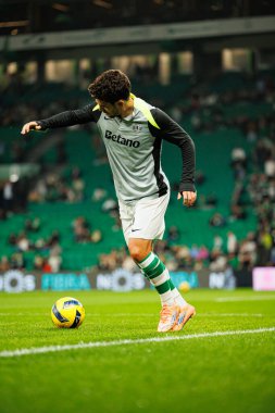 Pedro Goncalf, Liga Portekiz maçı sırasında Estadio Jose Alvalade 'deki Sporting CP ve Alverca FC takımları arasında görüldü (Maciej Rogowski / Ball Raw Images)