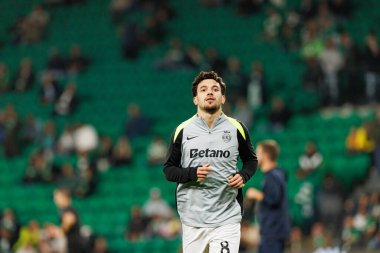 Pedro Goncalf, Liga Portekiz maçı sırasında Estadio Jose Alvalade 'deki Sporting CP ve Alverca FC takımları arasında görüldü (Maciej Rogowski / Ball Raw Images)