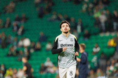 Pedro Goncalf, Liga Portekiz maçı sırasında Estadio Jose Alvalade 'deki Sporting CP ve Alverca FC takımları arasında görüldü (Maciej Rogowski / Ball Raw Images)
