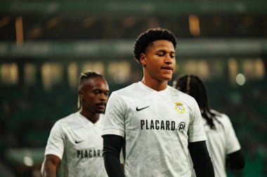 Francisco Chissumba, Liga Portekiz maçı sırasında Estadio Jose Alvalade 'deki Sporting CP ve Alverca FC takımları arasında görüldü (Maciej Rogowski / Ball Raw Images)