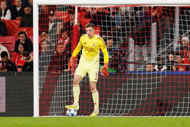 Anatoliy Trubin SL Benfica ve Bayer 04 Leverkusen (Maciej Rogowski / Ball Raw Images) arasındaki Şampiyonlar Ligi faz maçında görüldü)