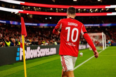 Georgiy Sudakov SL Benfica ve Bayer 04 Leverkusen (Maciej Rogowski / Ball Raw Images) arasındaki Şampiyonlar Ligi faz maçında görüldü)