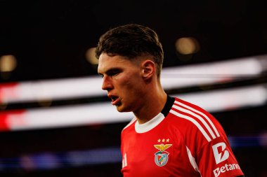 Georgiy Sudakov SL Benfica ve Bayer 04 Leverkusen (Maciej Rogowski / Ball Raw Images) arasındaki Şampiyonlar Ligi faz maçında görüldü)