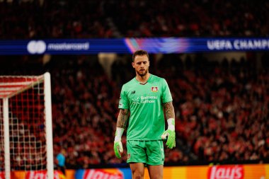 Mark Flekken SL Benfica ve Bayer 04 Leverkusen (Maciej Rogowski / Ball Raw Images) arasındaki Şampiyonlar Ligi faz maçında görüldü)