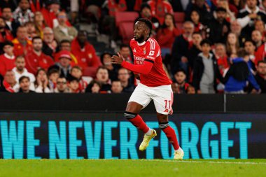 Dodi Lukebakio SL Benfica ve Bayer 04 Leverkusen (Maciej Rogowski / Ball Raw Images) arasındaki Şampiyonlar Ligi faz maçında görüldü.)