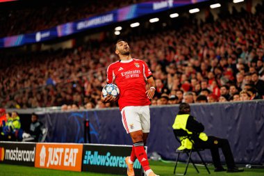 Vangelis Pavlidis SL Benfica ve Bayer 04 Leverkusen (Maciej Rogowski / Ball Raw Images) arasındaki Şampiyonlar Ligi faz maçında görüldü)
