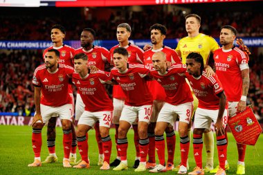 SL Benfica takımı SL Benfica ve Bayer 04 Leverkusen (Maciej Rogowski / Ball Raw Images) arasında Şampiyonlar Ligi faz maçında görüldü.)