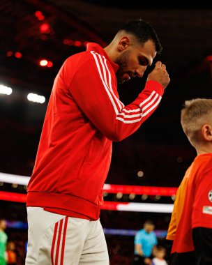 Vangelis Pavlidis SL Benfica ve Bayer 04 Leverkusen (Maciej Rogowski / Ball Raw Images) arasındaki Şampiyonlar Ligi faz maçında görüldü)