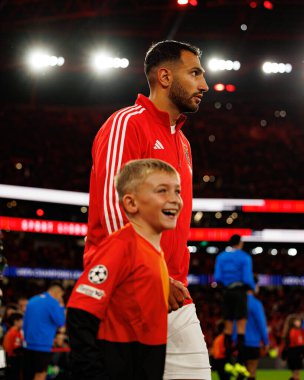 Vangelis Pavlidis SL Benfica ve Bayer 04 Leverkusen (Maciej Rogowski / Ball Raw Images) arasındaki Şampiyonlar Ligi faz maçında görüldü)