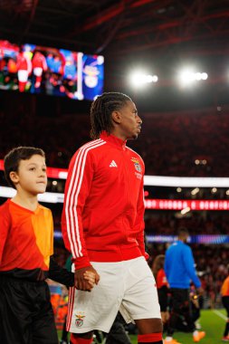 Leandro Barreiro, Şampiyonlar Ligi faz maçında SL Benfica ve Bayer 04 Leverkusen (Maciej Rogowski / Ball Raw Images) arasında görüldü)
