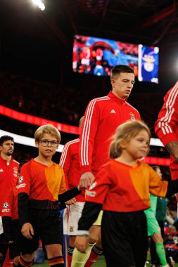Anatoliy Trubin SL Benfica ve Bayer 04 Leverkusen (Maciej Rogowski / Ball Raw Images) arasındaki Şampiyonlar Ligi faz maçında görüldü)