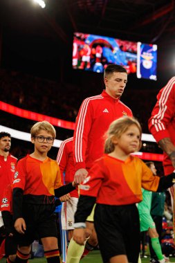 Anatoliy Trubin SL Benfica ve Bayer 04 Leverkusen (Maciej Rogowski / Ball Raw Images) arasındaki Şampiyonlar Ligi faz maçında görüldü)