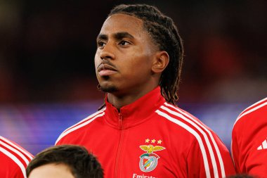 Leandro Barreiro, Şampiyonlar Ligi faz maçında SL Benfica ve Bayer 04 Leverkusen (Maciej Rogowski / Ball Raw Images) arasında görüldü)