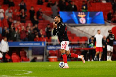 Vangelis Pavlidis SL Benfica ve Bayer 04 Leverkusen (Maciej Rogowski / Ball Raw Images) arasındaki Şampiyonlar Ligi faz maçında görüldü)