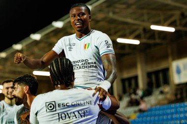 Jovane Cabral ve Sidny Lopes Cabral, Estadio Belediyesi Rio Maior 'daki (Maciej Rogowski / Ball Raw Images) Casa Pia ve CF Estrela Amadora takımları arasındaki Liga Portekiz maçında gol attıktan sonra kutlama yaparken görüldü.)