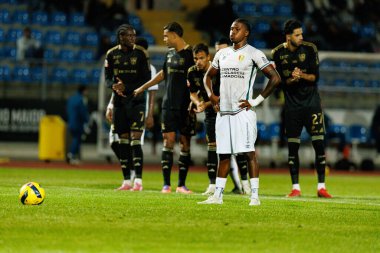 Sidny Lopes Cabral, Liga Portekiz maçı sırasında Estadio Belediyesi Rio Maior 'da Casa Pia ve CF Estrela Amadora takımları arasında görüldü (Maciej Rogowski / Ball Raw Images)