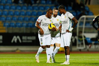 Jovane Cabral ve Sidny Lopes Cabral, Liga Portekiz maçında Estadio Belediyesi Rio Maior 'da Casa Pia ve CF Estrela Amadora takımları arasında görüldü (Maciej Rogowski / Ball Raw Images)