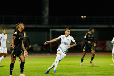 Luan Patrick, Liga Portekiz maçı sırasında Estadio Belediyesi Rio Maior 'da Casa Pia ve CF Estrela Amadora takımları arasında görüldü (Maciej Rogowski / Ball Raw Images)