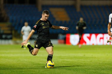 Jeremy Livolant, Liga Portekiz maçı sırasında Estadio Belediyesi Rio Maior 'da Casa Pia ve CF Estrela Amadora takımları arasında görüldü (Maciej Rogowski / Ball Raw Images)