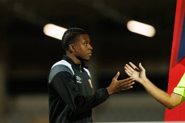 Sidny Lopes Cabral, Liga Portekiz maçı sırasında Estadio Belediyesi Rio Maior 'da Casa Pia ve CF Estrela Amadora takımları arasında görüldü (Maciej Rogowski / Ball Raw Images)